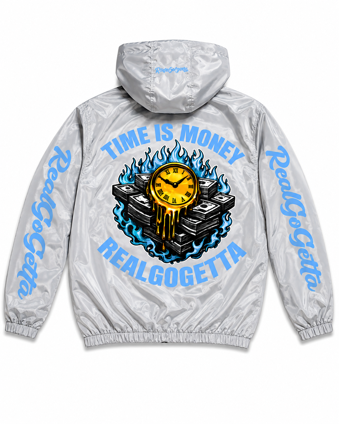 RealGoGetta Windbreaker Set – Grey and Blue