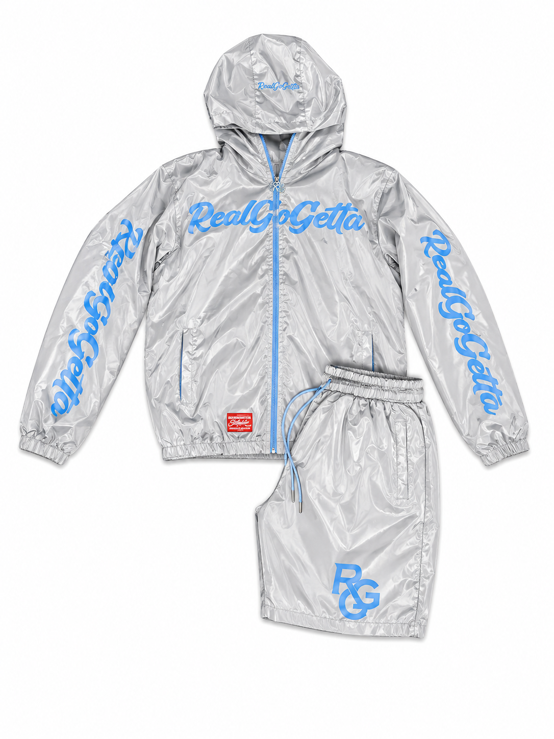 RealGoGetta Windbreaker Set – Grey and Blue