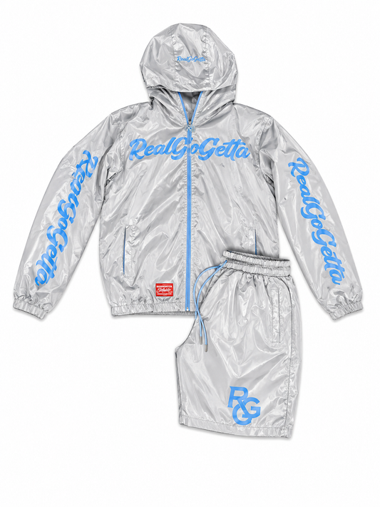 RealGoGetta Windbreaker Set – Grey and Blue