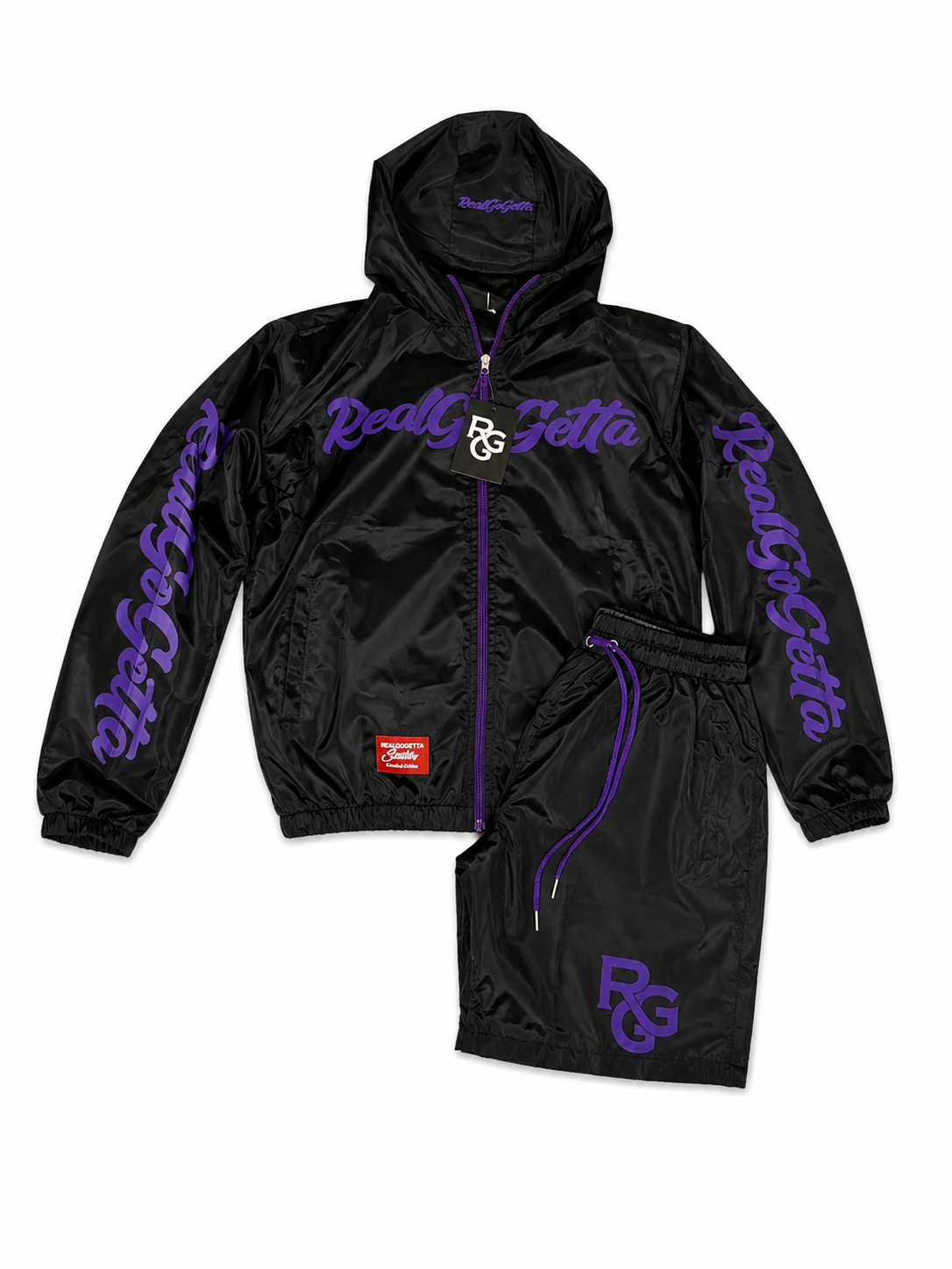 RealGoGetta Windbreaker Set – Black/Purple